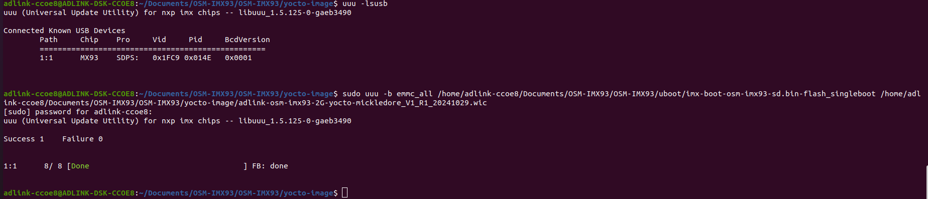 Flashing to eMMC